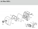 Stihl 023 L Quiet Gasoline Chainsaw Spare Parts